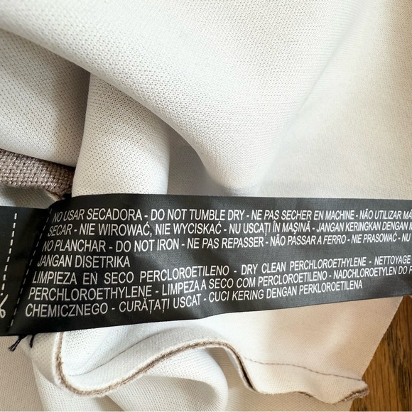 Zara Knit Silver Metallic Mini Pull On Elastic Waist Skirt with Pockets Size S - Picture 13 of 13